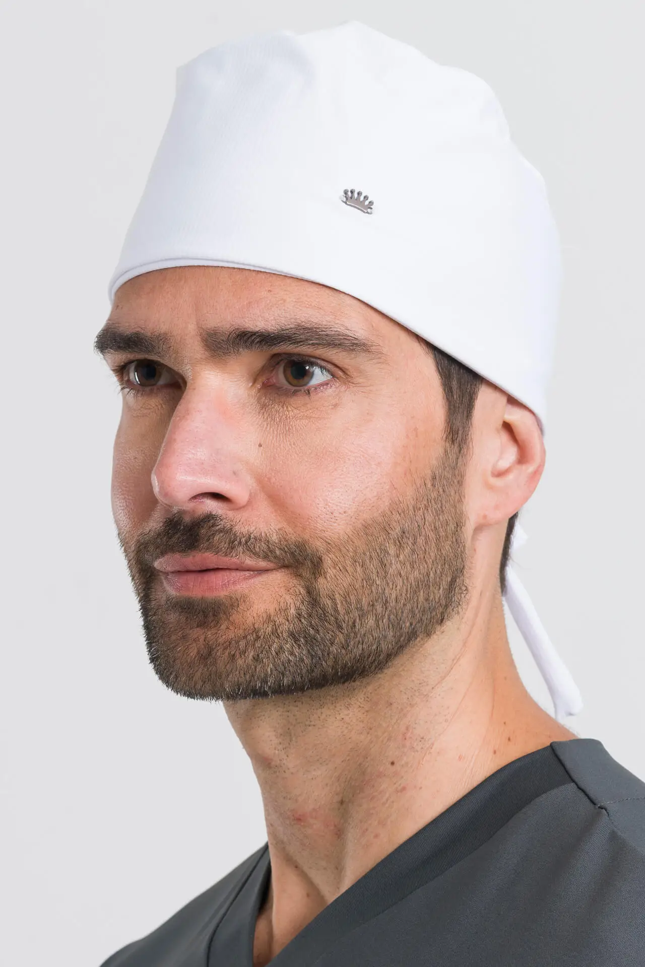 Touca bandana Veneto branca masculino — Linha masculina — Reluz Jalecos